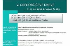 V. Gregorčičevi dnevi, program