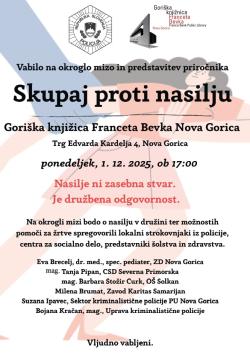 Okrogla miza: Skupaj proti nasilju