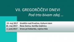 VII. Gregorčičevi dnevi, program prireditev