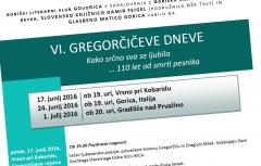 VI. Gregorčičevi dnevi, program
